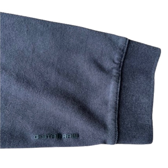 G-Star Raw Men’s Navy Long Sleeve Polo - Picture 6 of 8